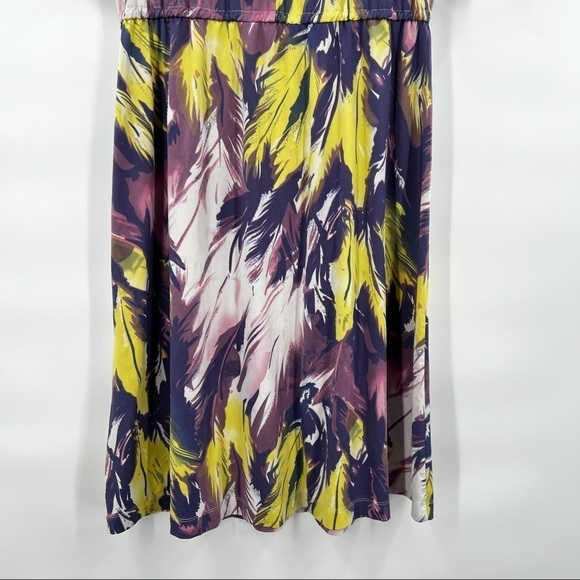 Jonathan Martin abstract print dress belted 10 - Picture 7 of 12